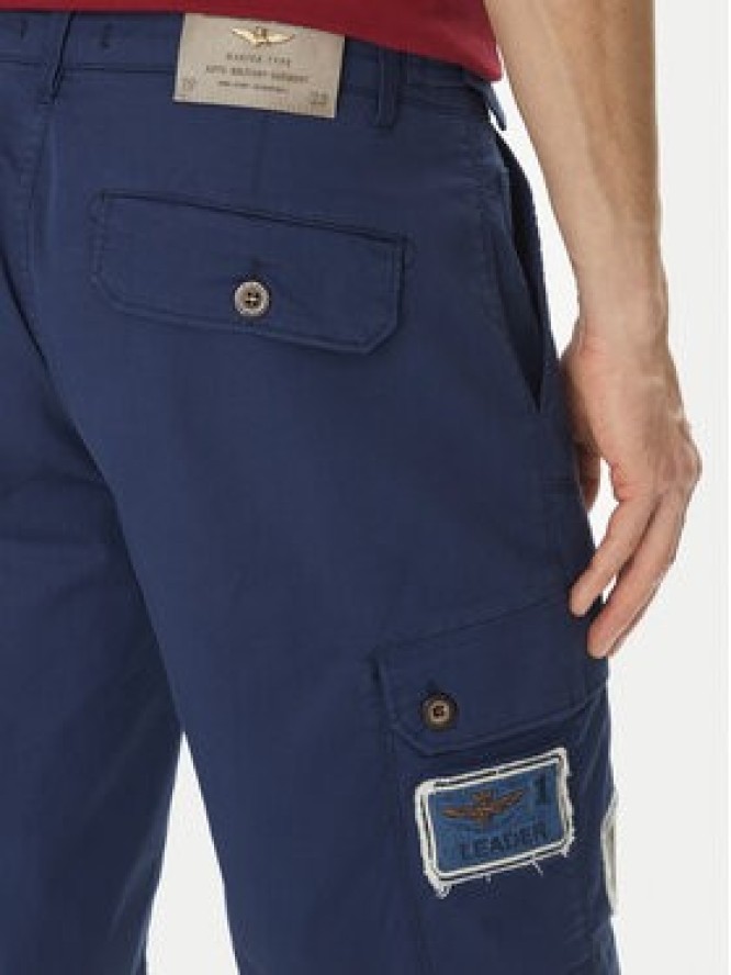 Aeronautica Militare Szorty materiałowe 251BE257CT3510 Granatowy Regular Fit