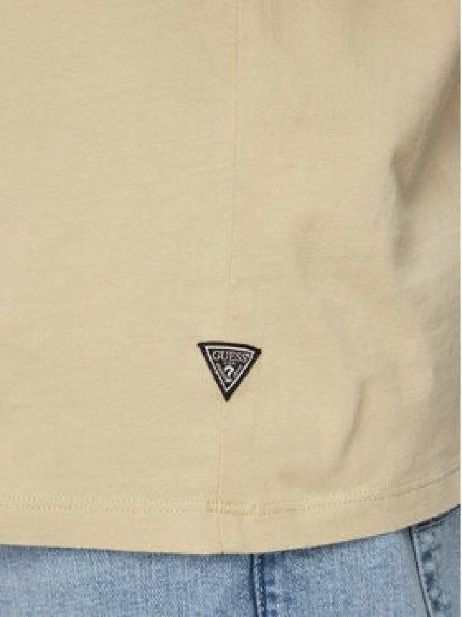 Guess T-Shirt M6GI29 K3258 Beżowy Regular Fit