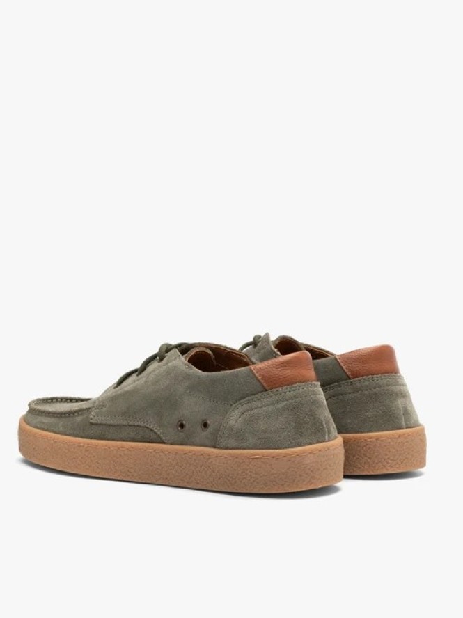 Welurowe półbuty męskie w stylu casual