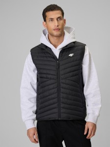 4F Bezrękawnik z wypełnieniem syntetycznym męski - czarny M