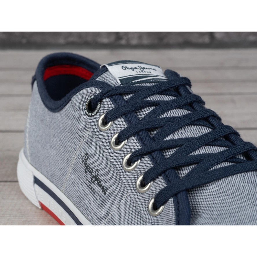 Trampki męskie sportowe Pepe Jeans BRADY MEN CHAMBRAY