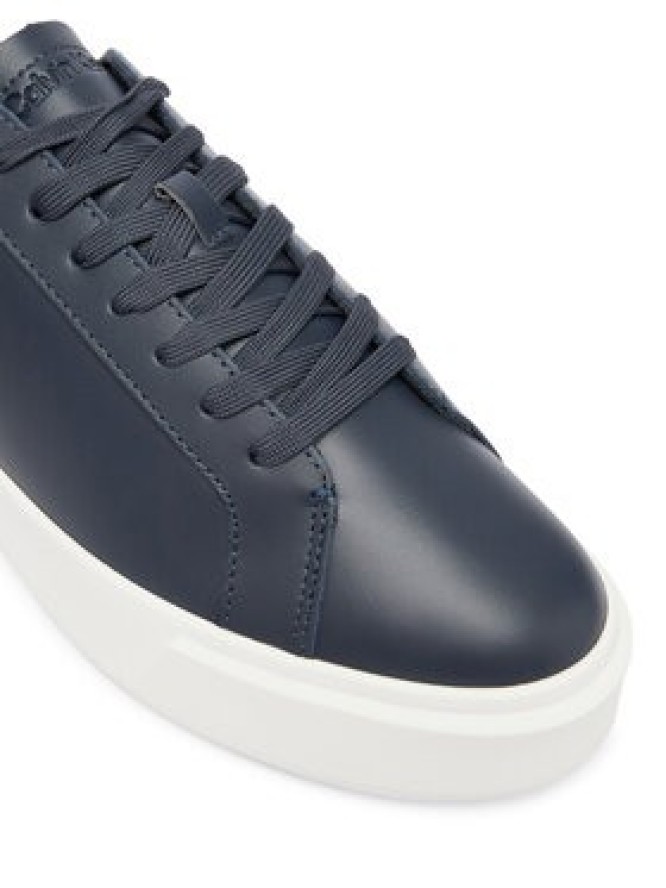 Calvin Klein Sneakersy Basket Cupsole Laceup Lth Ml YM0YM01460 Granatowy