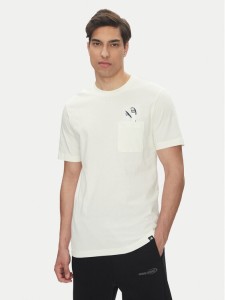 adidas T-Shirt Lounge Slides Graphic Pocket JM0374 Biały Regular Fit