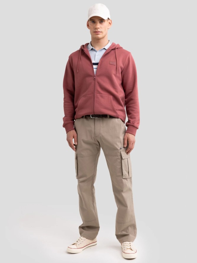 Bluza męska rozpinana z kapturem ciemnoróżowa Artish 602