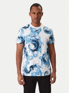 Versace Jeans Couture T-Shirt 80GAH6S0 JS543 Niebieski Regular Fit