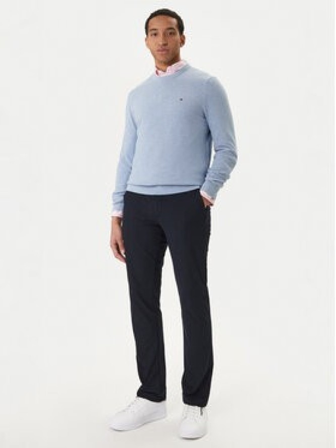 Tommy Hilfiger Sweter Essential MW0MW36347 Błękitny Regular Fit