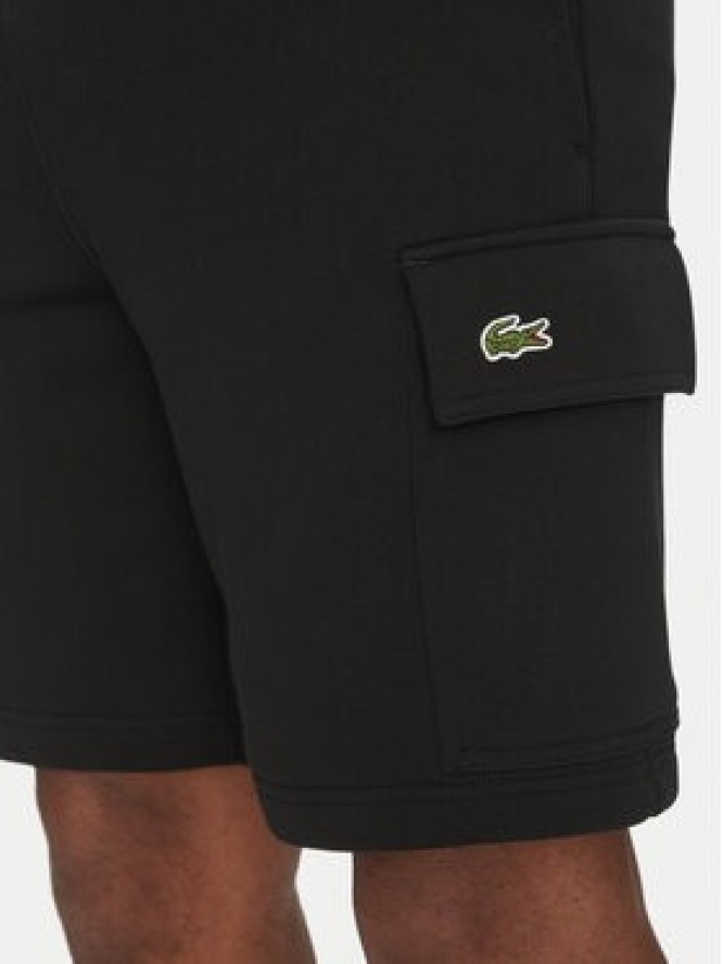 Lacoste Szorty sportowe GH9743 Czarny Regular Fit