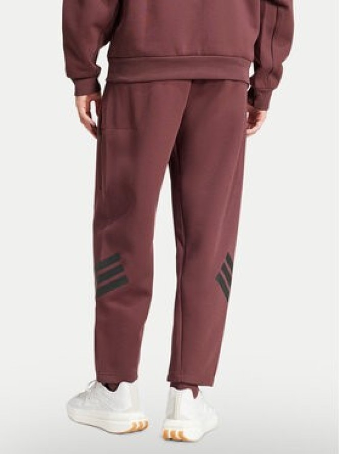 adidas Spodnie dresowe Future Icons 3-Stripes JD4888 Bordowy Loose Fit