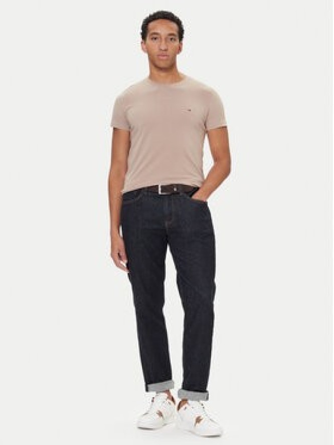 Tommy Hilfiger T-Shirt MW0MW10800 Beżowy Slim Fit