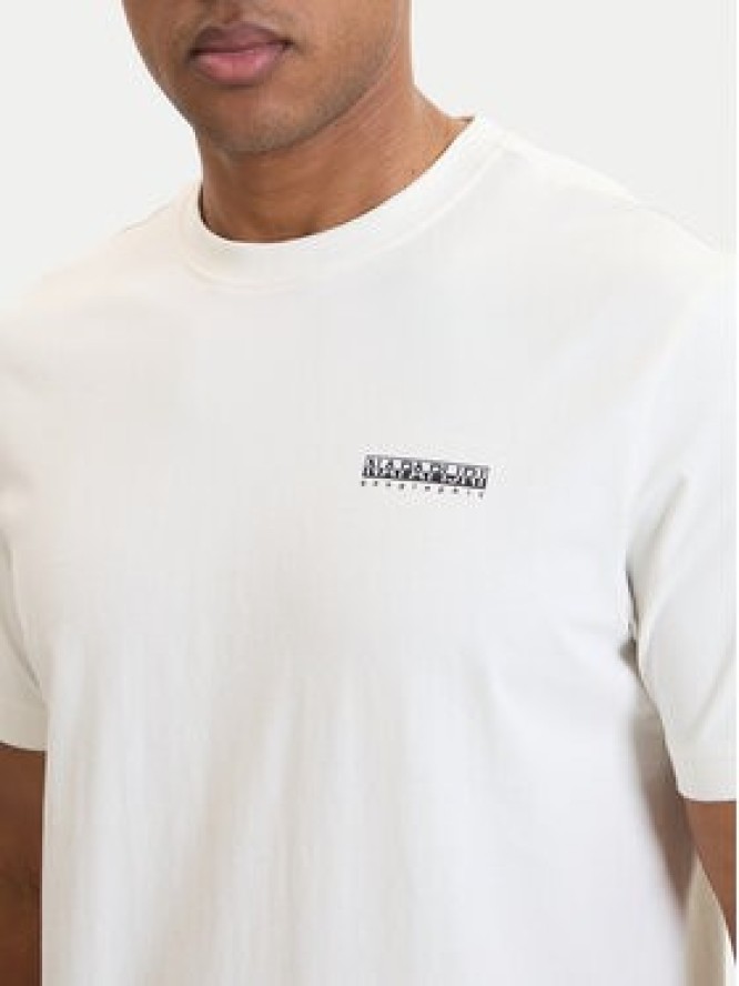 Napapijri T-Shirt S-Flint NP0A4FZZ Écru Regular Fit