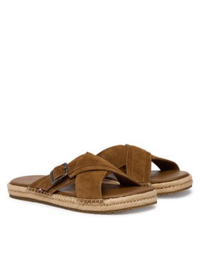 Tommy Hilfiger Espadryle Buckle Flexible Sandals FM0FM05772 Brązowy