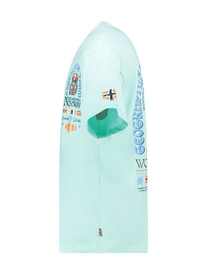 Geographical Norway Koszulka "Jakado" w kolorze turkusowym rozmiar: M