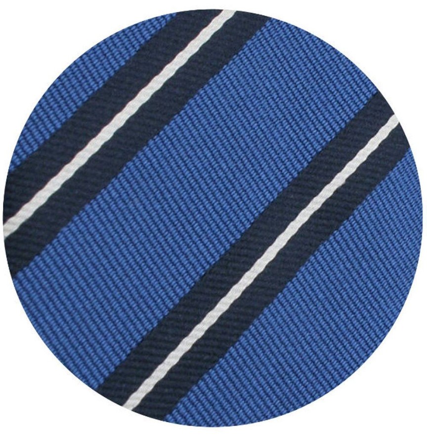 Klasyczny Krawat Klubowy - Alties - w Prążek, Niebieski