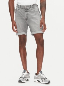 Lee Szorty jeansowe Rider 112363904 Szary Slim Fit