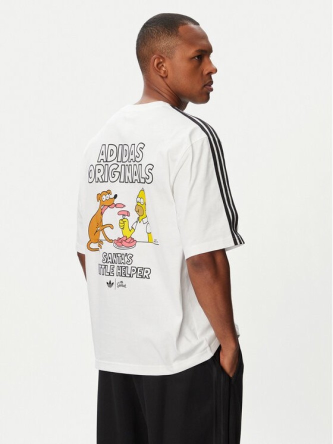 adidas T-Shirt Little Santas Helper Graphic LG5060 Biały Regular Fit