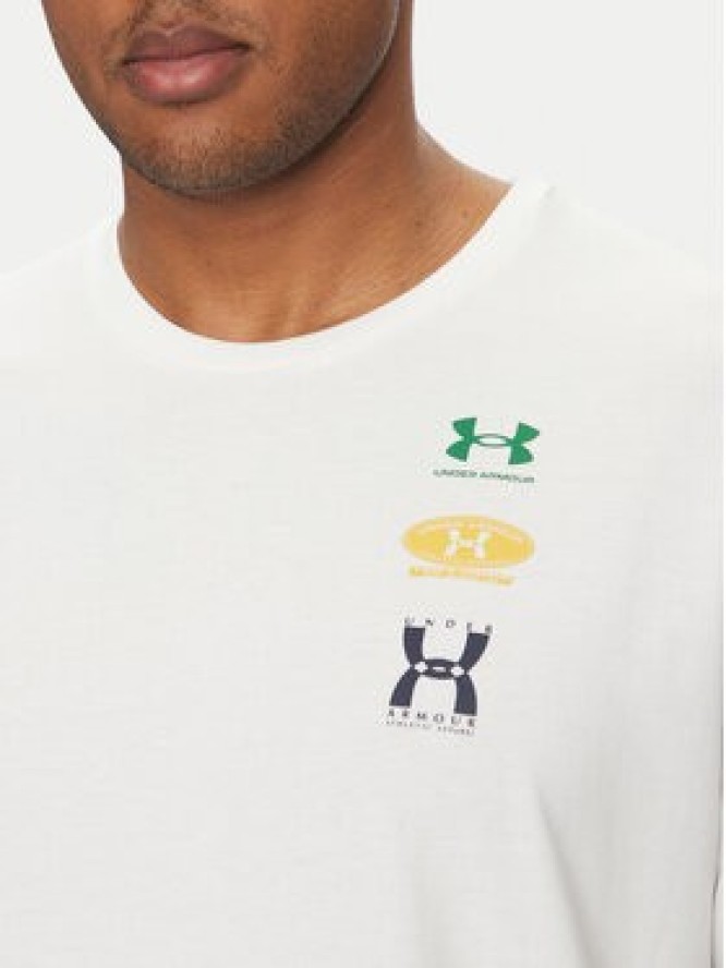 Under Armour T-Shirt EVOL Logo 1390165 Biały Regular Fit