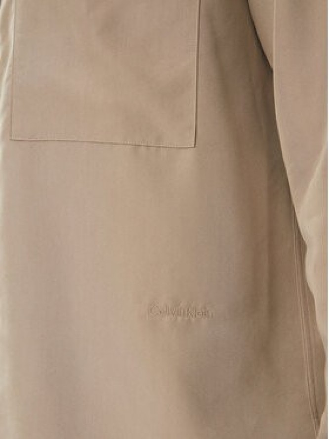 Calvin Klein Koszula Ls Drapey LV04LF113G Beżowy ciemny Regular Fit