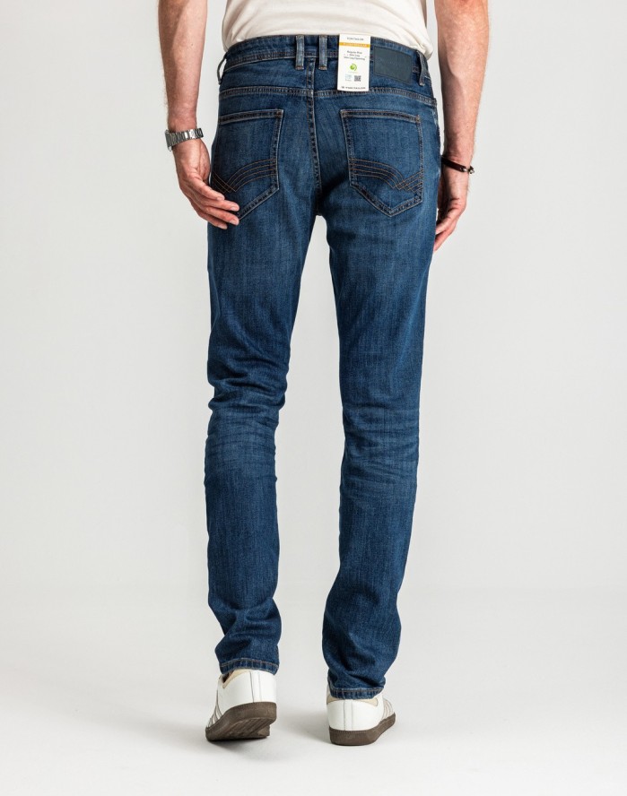 Męskie Spodnie Jeansowe Josh Regular Slim Mid Stone Wash Denim 1047978 10281