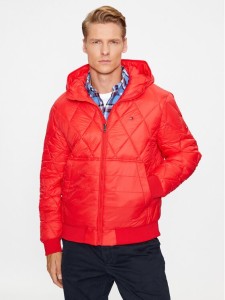 Tommy Hilfiger Kurtka przejściowa MW0MW32766 Czerwony Regular Fit