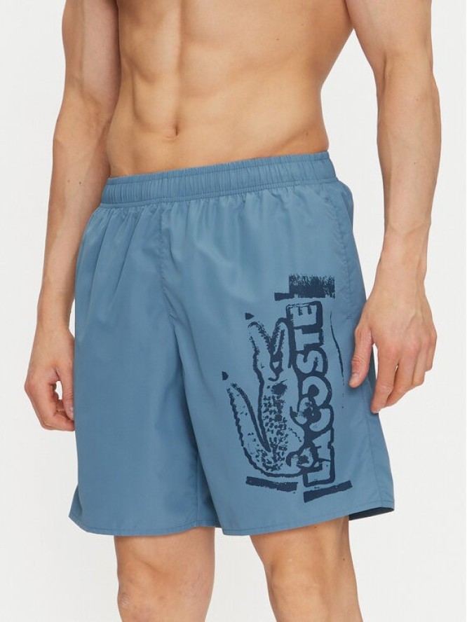 Lacoste Szorty kąpielowe MH9135 Niebieski Regular Fit