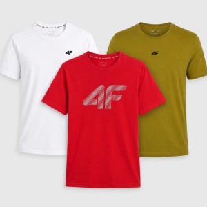 KOMPLET KOSZULEK 4F T-SHIRT MĘSKI ZESTAW 3PAK