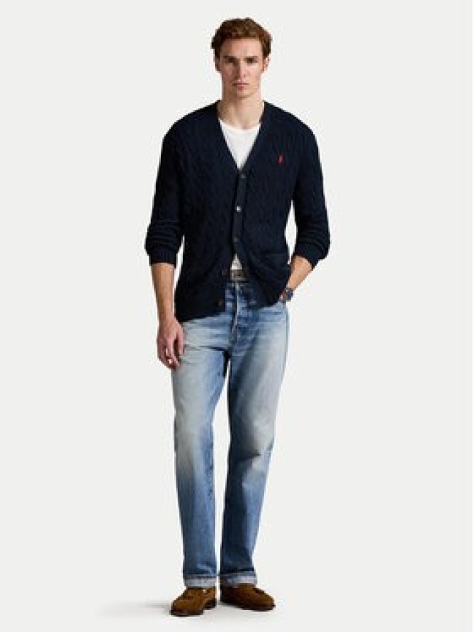 Polo Ralph Lauren Kardigan 710890548004 Granatowy Regular Fit