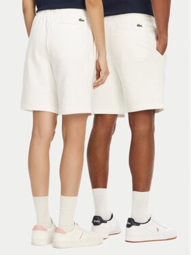Lacoste Szorty sportowe Unisex GH0990 Écru Regular Fit