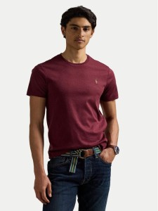 Polo Ralph Lauren T-Shirt 710740727098 Bordowy Custom Slim Fit