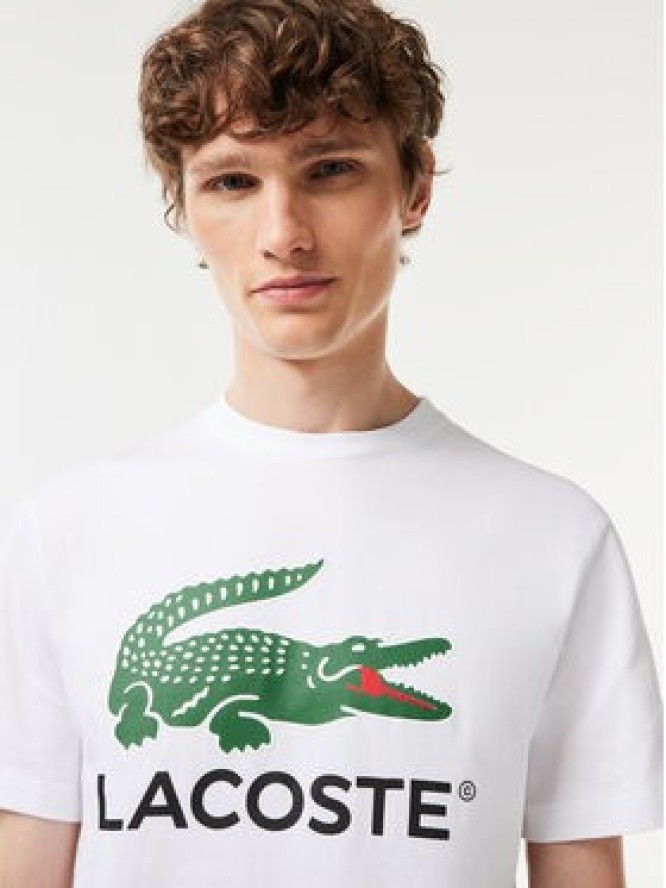 Lacoste T-Shirt TH1285 Biały Regular Fit