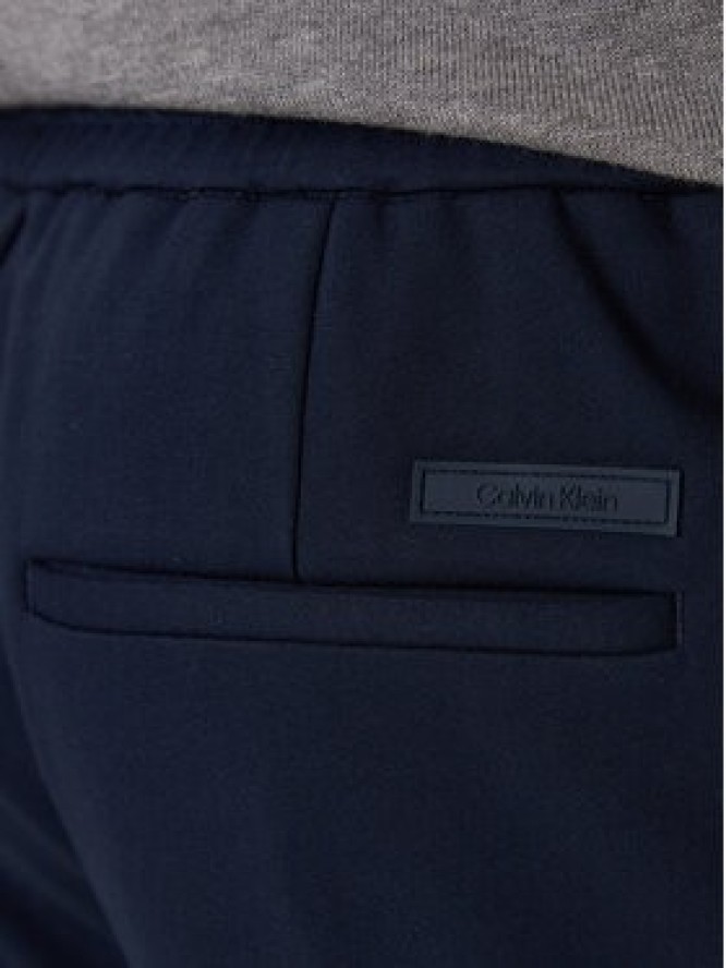 Calvin Klein Chinosy LV04LE613G Granatowy Slim Fit