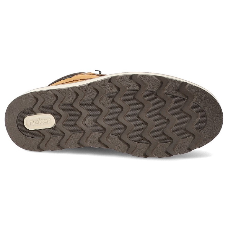 Żółte Botki Rieker Skórzane Trzewiki Męskie