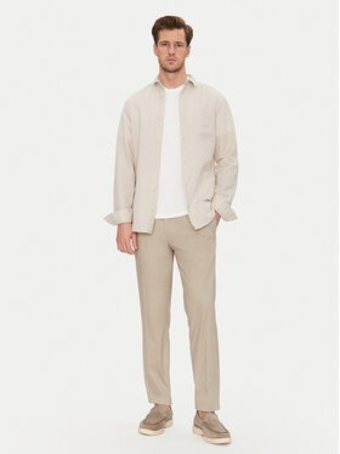 Calvin Klein Chinosy K10K114104 Beżowy Tapered Fit