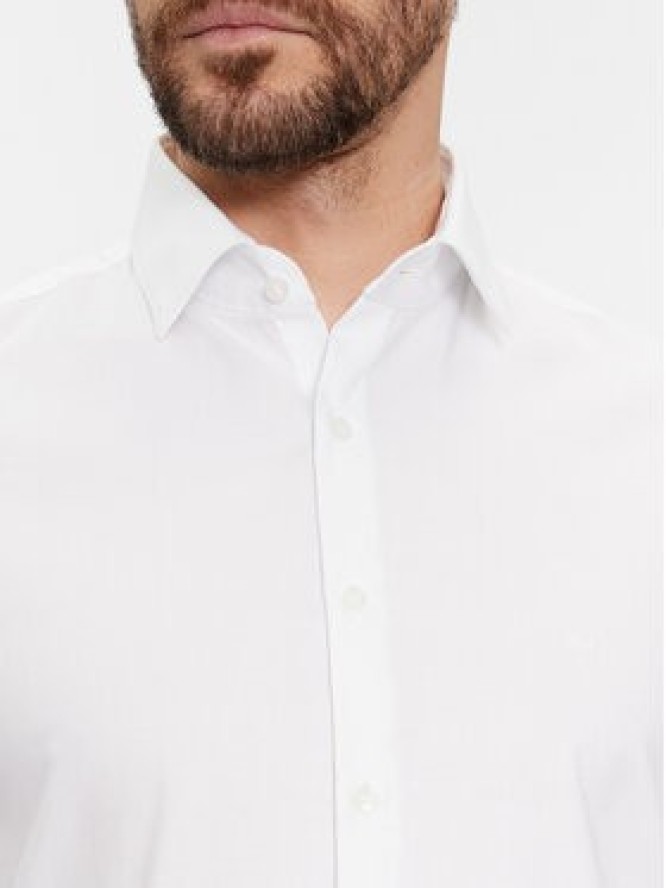 Calvin Klein Koszula K10K108426 Biały Slim Fit