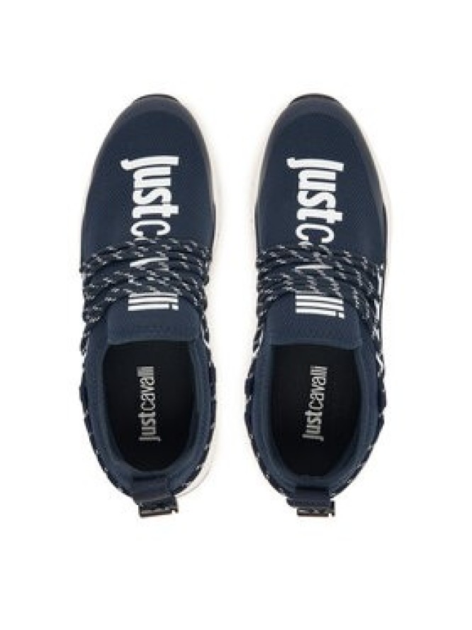 Just Cavalli Sneakersy 80QA3SA0 ZSE69 Granatowy
