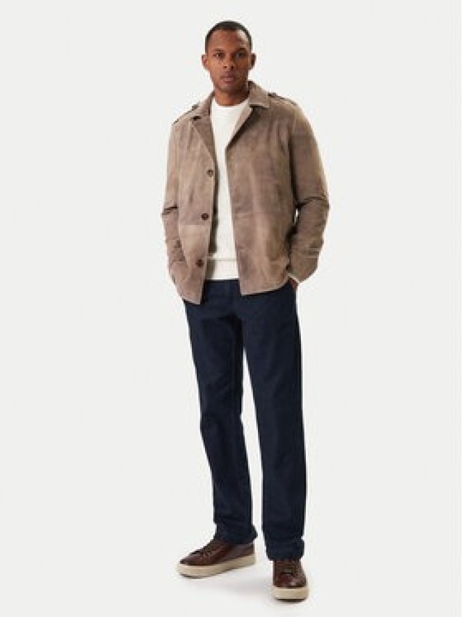 Milestone Kurtka skórzana Adrian 611631 60730 Beżowy Regular Fit