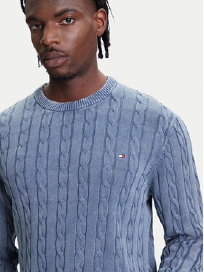 Tommy Hilfiger Sweter Classic MW0MW39524 Błękitny Regular Fit