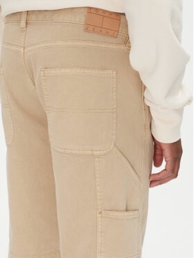 Tommy Jeans Szorty materiałowe Jaimie DM0DM21951 Beżowy Slim Fit