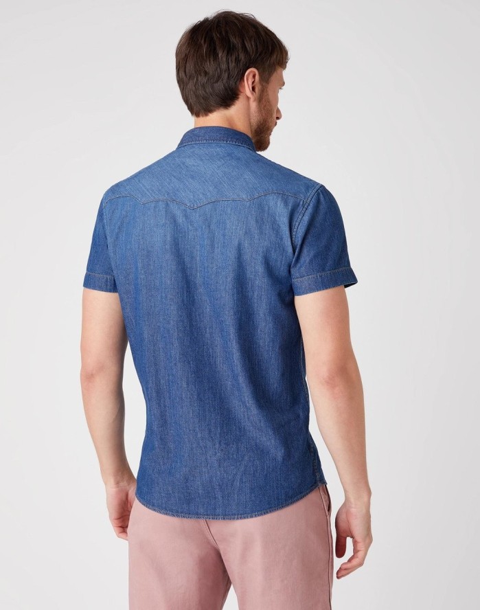 KOSZULA MĘSKA WRANGLER SS WESTERN SHIRT MID SUMMER W5J05K30P 112130147