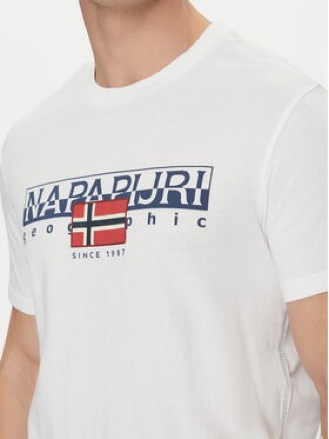 Napapijri T-Shirt S-Aylmer NP0A4HTO Biały Regular Fit