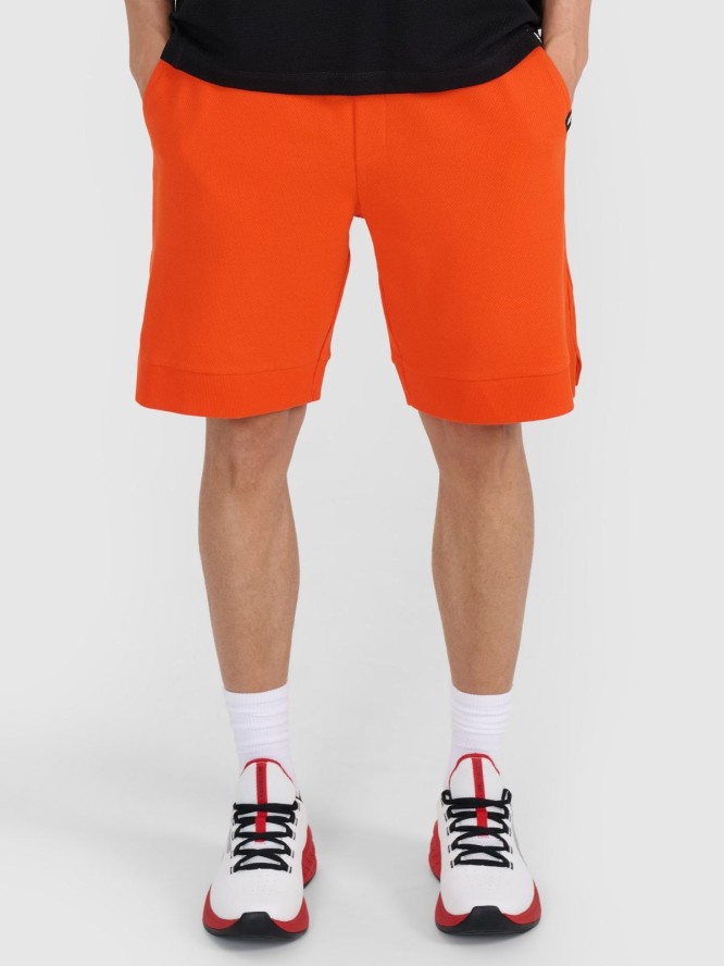 4F Spodenki dresowe męskie - pomarańczowe L