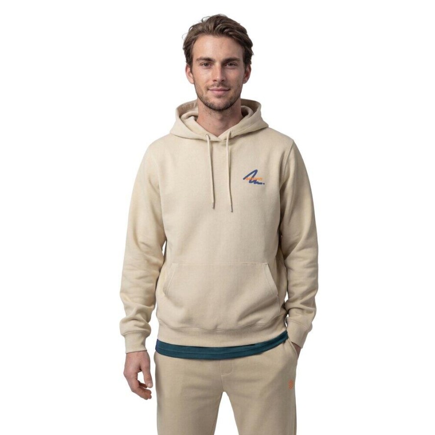 Męska bluza tenisowa z kapturem Siroko Newport Beige