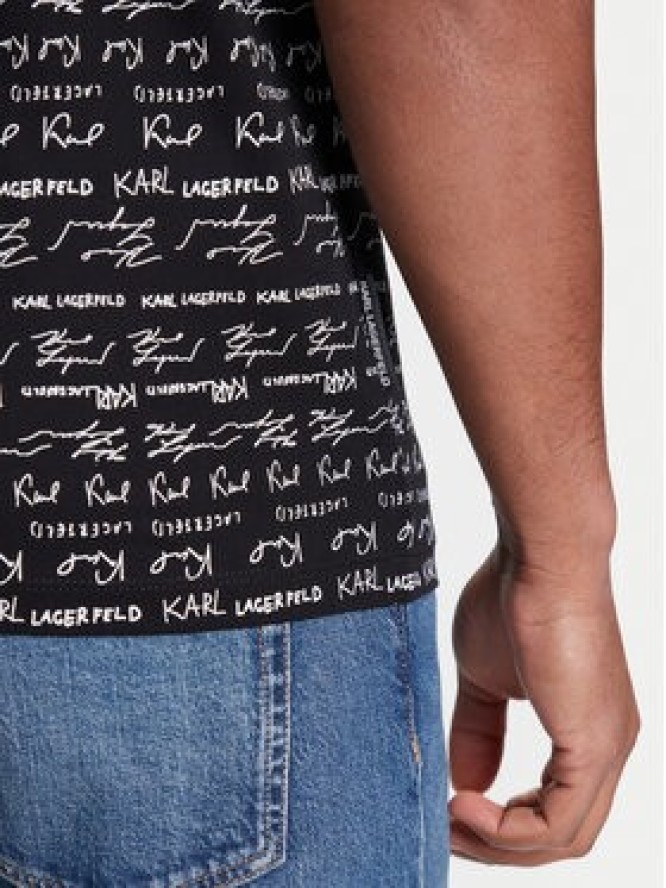 KARL LAGERFELD T-Shirt 755040 553225 Czarny Regular Fit