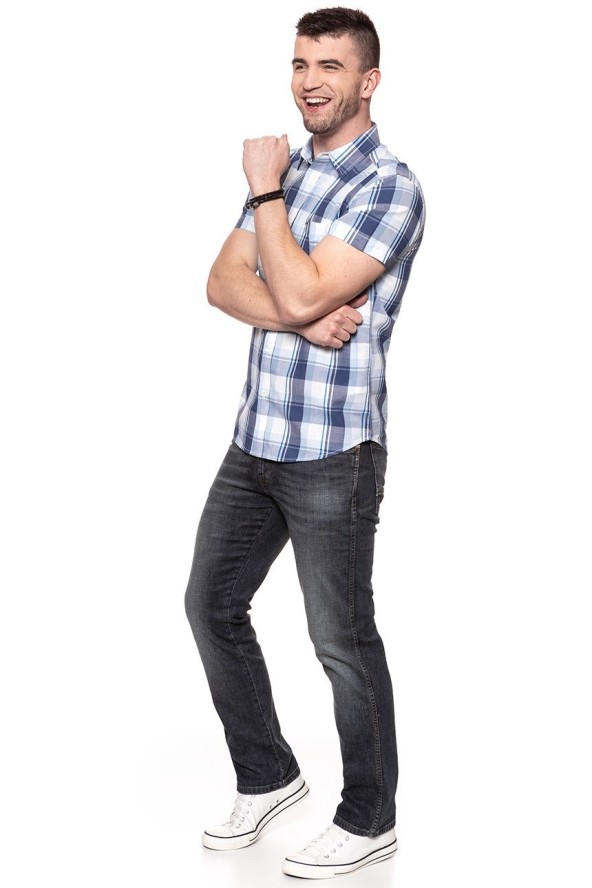 KOSZULA MĘSKA KRÓTKI RĘKAW WRANGLER SS 1PKT SHIRT PATRIOT BLUE W5860NQ5H 112129521