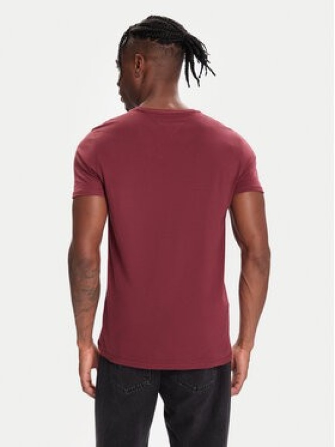 Tommy Jeans T-Shirt DM0DM04411 Bordowy Regular Fit