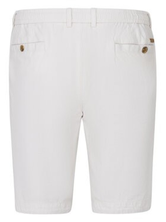 Bugatti Szorty materiałowe 1949-76419C M Biały Regular Fit