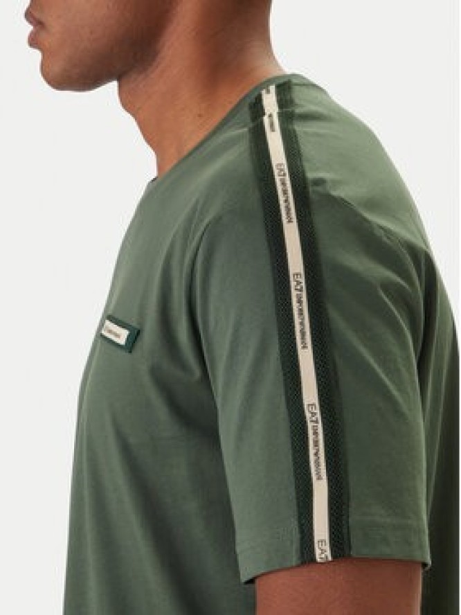 EA7 Emporio Armani T-Shirt 7M001476 AF10375 Zielony Regular Fit