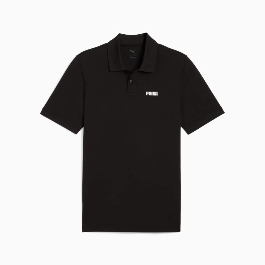 Koszulka polo męska Puma ESS SMALL LOGO PIQUE czarna 68676201 r M (48)