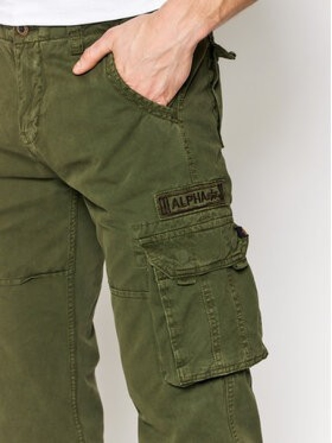 Alpha Industries Spodnie materiałowe Jet 101212 Zielony Straight Fit