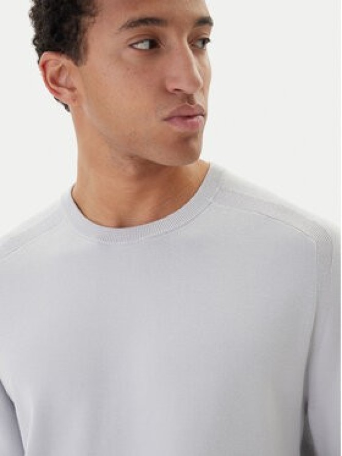 Calvin Klein Sweter Ls Ck Tech Knit Crwnk LV040BM347 Szary Regular Fit