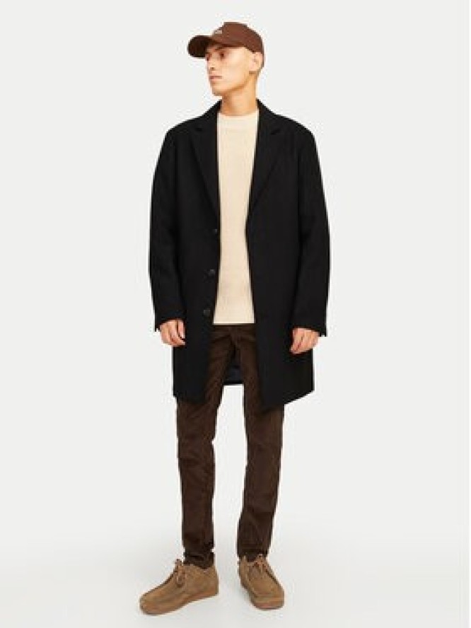 Jack & Jones Płaszcz wełniany Harris 12263845 Czarny Regular Fit